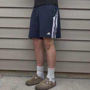Vintage Adidas Climalite 3-Stripe Navy Running Shorts